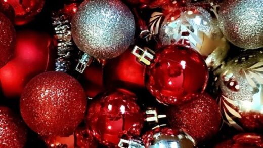 closeup-shot-bunch-shiny-christmas